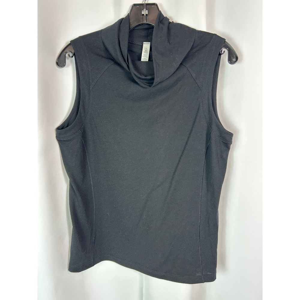 Lululemon Breathe-a-wool Tank Black Solid Sleeveless Turtleneck Top NWT Size 6